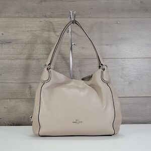 Coach Edie Taupe Leather Hobo Bag